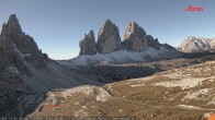 Archiv Foto Webcam Blick auf die 3 Zinnen von der Dreizinnenhütte 08:00