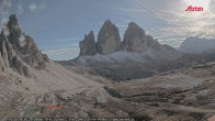 Archiv Foto Webcam Blick auf die 3 Zinnen von der Dreizinnenhütte 15:00