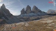 Archiv Foto Webcam Blick auf die 3 Zinnen von der Dreizinnenhütte 09:00