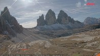 Archiv Foto Webcam Blick auf die 3 Zinnen von der Dreizinnenhütte 11:00