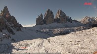 Archiv Foto Webcam Blick auf die 3 Zinnen von der Dreizinnenhütte 07:00
