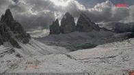 Archiv Foto Webcam Blick auf die 3 Zinnen von der Dreizinnenhütte 11:00