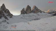 Archived image Webcam Dolomites South Tyrol: Mountain Hut Antonio Locatelli 06:00