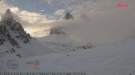 Archiv Foto Webcam Blick auf die 3 Zinnen von der Dreizinnenhütte 08:00