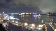 Archived image Webcam Hamburg: Cargo bridges 21:00