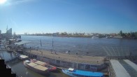 Archiv Foto Webcam Hamburg: Landungsbrücken 08:00