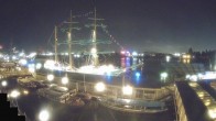 Archiv Foto Webcam Hamburg: Landungsbrücken 01:00