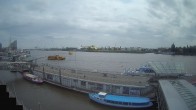 Archiv Foto Webcam Hamburg: Landungsbrücken 13:00