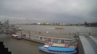 Archiv Foto Webcam Hamburg: Landungsbrücken 19:00