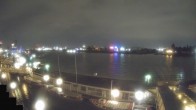Archiv Foto Webcam Hamburg: Landungsbrücken 23:00