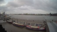 Archiv Foto Webcam Hamburg: Landungsbrücken 03:00