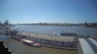 Archiv Foto Webcam Hamburg: Landungsbrücken 09:00