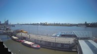 Archiv Foto Webcam Hamburg: Landungsbrücken 12:00
