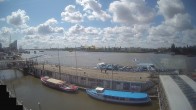 Archiv Foto Webcam Hamburg: Landungsbrücken 09:00