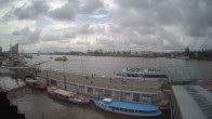 Archiv Foto Webcam Hamburg: Landungsbrücken 09:00