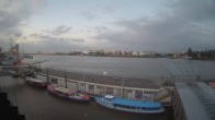 Archiv Foto Webcam Hamburg: Landungsbrücken 03:00
