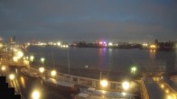 Archiv Foto Webcam Hamburg: Landungsbrücken 03:00