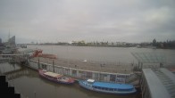Archiv Foto Webcam Hamburg: Landungsbrücken 06:00