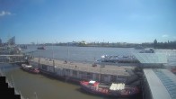 Archiv Foto Webcam Hamburg: Landungsbrücken 13:00
