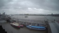 Archiv Foto Webcam Hamburg: Landungsbrücken 08:00