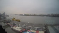 Archiv Foto Webcam Hamburg: Landungsbrücken 08:00