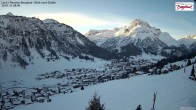 Archived image Webcam Lech am Arlberg - Guesthouse Bergland 07:00