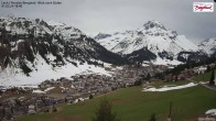 Archived image Webcam Lech am Arlberg - Guesthouse Bergland 12:00