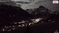 Archiv Foto Webcam Oberlech: Ausblick Pension Bergland 23:00