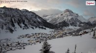 Archiv Foto Webcam Oberlech: Ausblick Pension Bergland 06:00