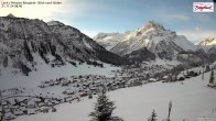 Archiv Foto Webcam Oberlech: Ausblick Pension Bergland 07:00