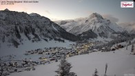 Archived image Webcam Lech am Arlberg - Guesthouse Bergland 06:00