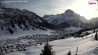 Archiv Foto Webcam Oberlech: Ausblick Pension Bergland 13:00