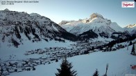 Archiv Foto Webcam Oberlech: Ausblick Pension Bergland 07:00