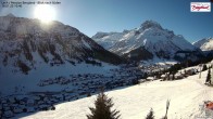 Archiv Foto Webcam Oberlech: Ausblick Pension Bergland 09:00