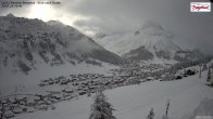 Archiv Foto Webcam Oberlech: Ausblick Pension Bergland 09:00