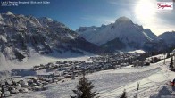 Archiv Foto Webcam Oberlech: Ausblick Pension Bergland 13:00