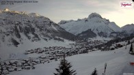 Archiv Foto Webcam Oberlech: Ausblick Pension Bergland 15:00