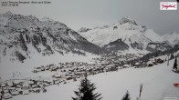 Archiv Foto Webcam Oberlech: Ausblick Pension Bergland 07:00