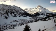 Archiv Foto Webcam Oberlech: Ausblick Pension Bergland 07:00