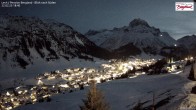 Archiv Foto Webcam Oberlech: Ausblick Pension Bergland 17:00