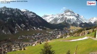 Archiv Foto Webcam Oberlech: Ausblick Pension Bergland 07:00
