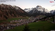 Archiv Foto Webcam Oberlech: Ausblick Pension Bergland 19:00