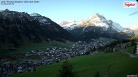 Archiv Foto Webcam Oberlech: Ausblick Pension Bergland 06:00