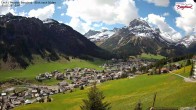 Archiv Foto Webcam Oberlech: Ausblick Pension Bergland 09:00