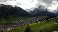 Archiv Foto Webcam Oberlech: Ausblick Pension Bergland 13:00