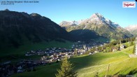 Archiv Foto Webcam Oberlech: Ausblick Pension Bergland 06:00