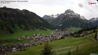 Archiv Foto Webcam Oberlech: Ausblick Pension Bergland 06:00