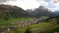 Archiv Foto Webcam Oberlech: Ausblick Pension Bergland 17:00