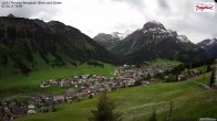 Archiv Foto Webcam Oberlech: Ausblick Pension Bergland 15:00