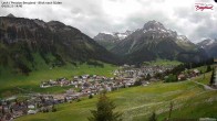 Archiv Foto Webcam Oberlech: Ausblick Pension Bergland 13:00